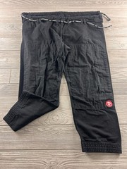 Tatami Fightwear Embroidered Pants Mens A3 Black Jiu Jitsu Bottom Cotton
