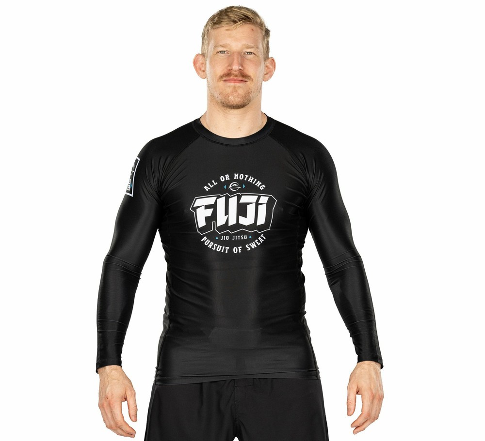 Fuji Bam Bam MMA BJJ Jiu Jitsu LongSleeve Long Sleeve LS Rashguard – Black