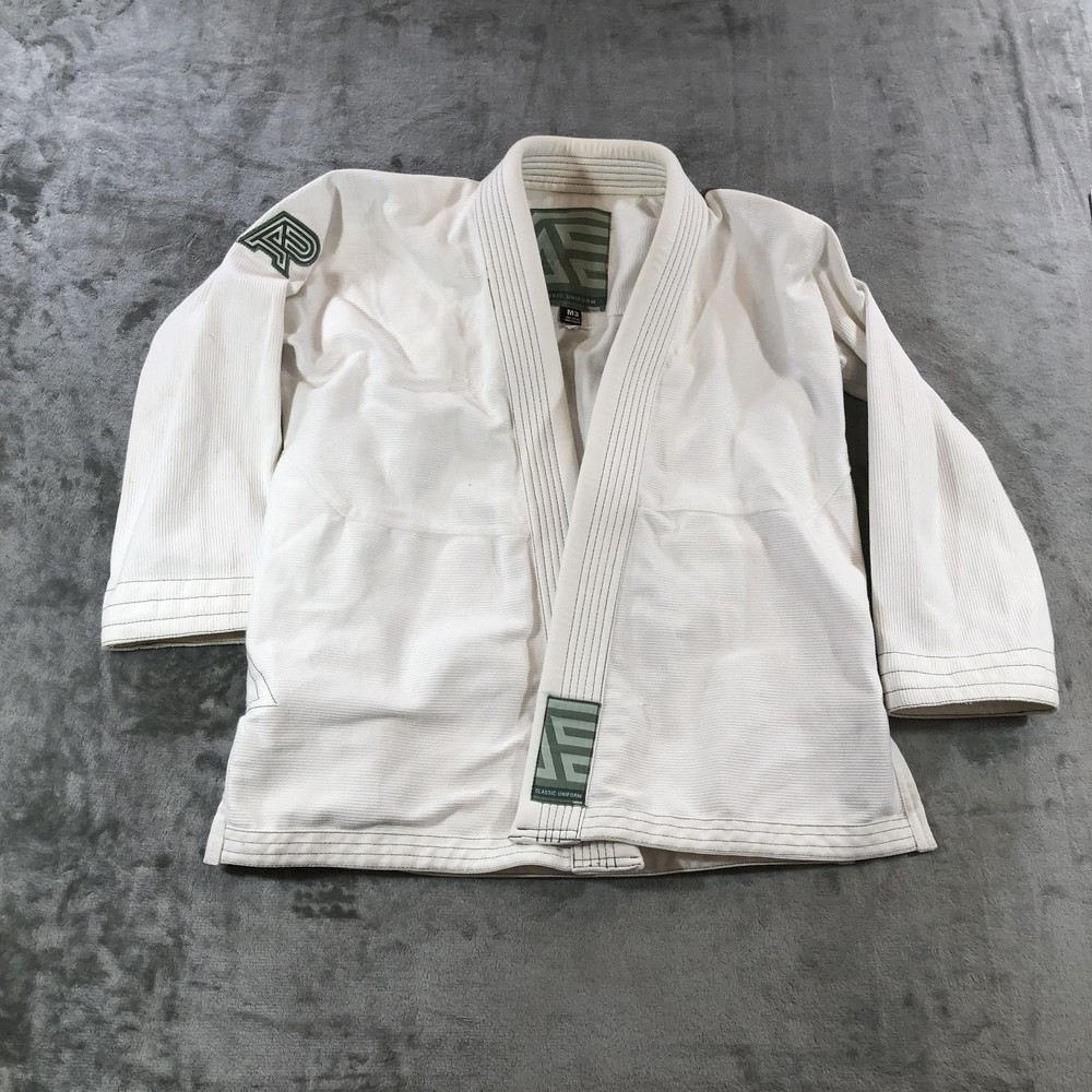 Albino & Preto Kids Gi Jacket M3 Boys White Classic Uniform BJJ Kimono Top