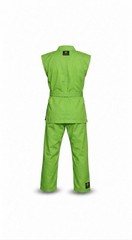 Lime Green Sleeveless Karate Gi | Lightweight Martial Arts Training Uniform.
