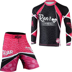 ROAR No Gi Women’s BJJ Set: Sports Bra, Leggings, MMA Shorts & Rash Guard