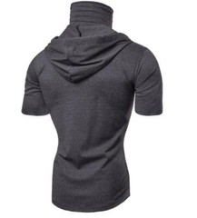 New Mens Ninja shirts Kung Fu Hooded Uniform Martial Arts Tai Chi Tops T-shirt