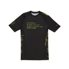 Shoyoroll Batch #112 Vital Principles Rash Guard SS Black Short Bjj No Gi
