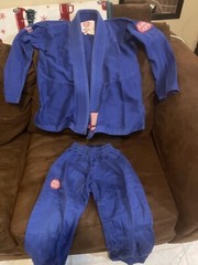 Maeda Red Label 3.0 Jiu Jitsu Gi Blue M1 Child Kid Karate Uniform