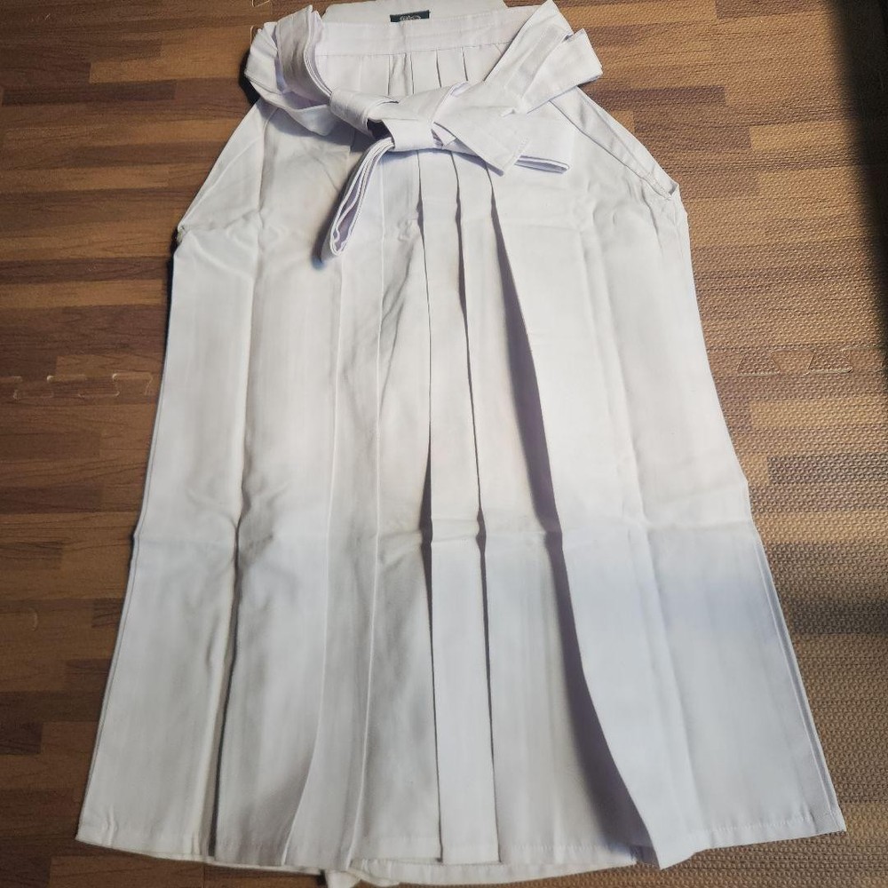Japanese Kendo Hakama Pants Kimono Bulldog White Size 19 Kids Uniform