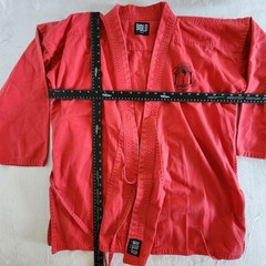 Adult Red Pullover Karate Gi Top Family Karate Club Graphic Bold Look