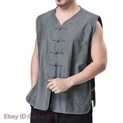 Chinese Kung Fu Tai Chi Vest Sleeveless Garment Martial Arts Wingchun Uniform