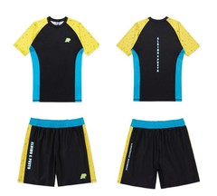 Albino and Preto x SPONGEBOB 2 Rash Guard SS Short Bjj No Gi Uniform Apparel