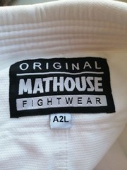 Mathouse Heritage BJJ Gi White Size A2L Brazilian Jiu Jitsu Kimono Long