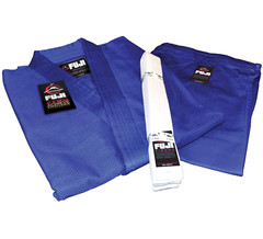 Fuji Judo Gi Blue Adult and Kids Unisex Includes Judo Belt Judo BJJ Jiujitsu