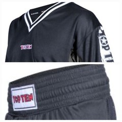 TOP TEN SPORT KARATE KICKBOXING Model SLIM FIT Black White logo Uniforms Gi TKD