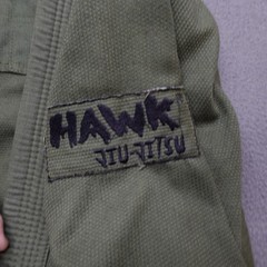 Hawk Jiu Jitsu Kimono Gi Adult A1 Green MMA Pant & Jacket No Belt