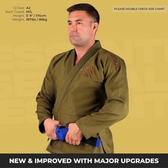 Sanabul Essential Competition Training Uniform 21168 GI Green Brown Size A3 NEW