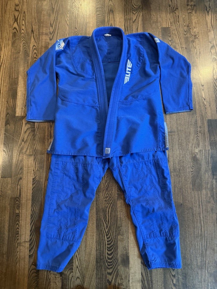 Elite Sports MMA Martial Arts Brazilian Jiu Jitsu Gi & Pants Blue Size A3