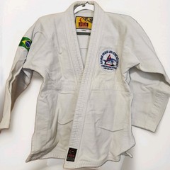 Fuji Relson Gracie Jiu-Jitsu Academy Gi A2 White BJJ Kimono Shark Team Patches