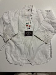 Gi Taekwondo Pullover Top Shirt 000 Kids 5 White Tiger With Stars Tae Kwon Do