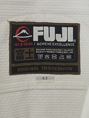 Gracie Jiu-Jitsu Fuji BJJ Gi White A3 Complete Uniform Kimono Brazil Martial Art