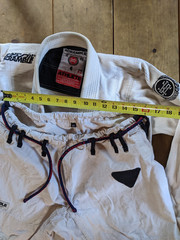 rare color ! SCRAMBLE ATHLETE Gi kimono & pants size A2, Cream, BJJ MMA JUDO