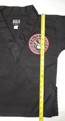 Bold Look Kids Black Gi Top Embroidered V-Neck Jou Jitsu Elite Force Martial Art
