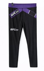 UFC Gym Dethrone Kombatants Men’s Compression Spats Leggings Black Purple SZ L