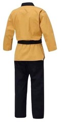 Professional Mustard Yellow Karate Gi with Black Pants & Belt – premium uniform.