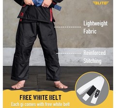 IBJJF Ultra Light BJJ Brazilian Jiu Jitsu Gi for Kids with Preshrunk Fabric Sz 3