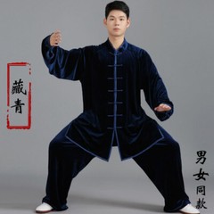 Women Men Martial Arts Uniform Yoga Tai Chi Sets Tang Kung Fu Suit Outfit Thicke