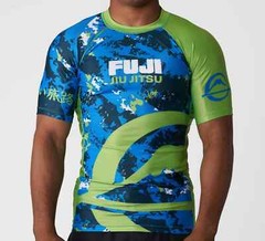 Fuji Flex Lite Mens MMA BJJ Jiu Jitsu Short ShortSleeve SS Rashguard – Blue Camo
