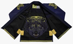 Raven Fightwear Men’s Ulfhedinn Nordic Brazilian Jiu Jitsu Premium BJJ Gi Blue
