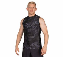 Fuji Matric Sleeveless Sleeve Less MMA BJJ Jiu Jitsu Rashguard – Black