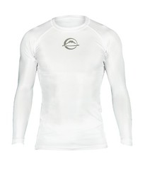 Fuji Sports Baseline IBJJF Ranked BJJ Jiu Jitsu Long Sleeve LS Rashguard – White