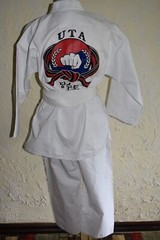 Ladies Or Teen Karate Gi Or Uniform With Jacket White Belt And Pants Size 2