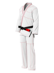 Martial Sports Premium Brazilian Jiu Jitsu Gi – White/Pink, Free Belt, Free Ship