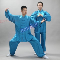 Unisex Korean Silk Tai Chi Suit Kung Fu Uniform Martial Arts Performance Clothes