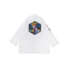 Albino and Preto Fundamental Gi Reserve White BJJ Gi JIU JITSU Kimono 450GSM