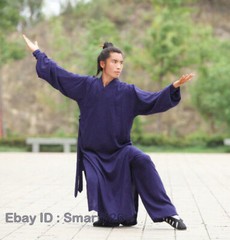 Taoist Shaolin Monk Kung Fu Linen Robe Tai Chi Uniform Wushu Sets Martial Arts