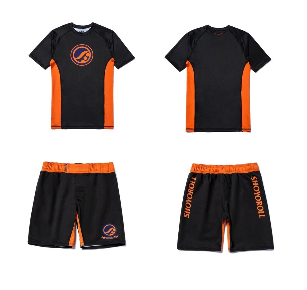 Shoyoroll Tangerine Competitor 22.6 Training Rash Guard SS & Shorts kimono Bjj