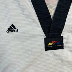 Adidas Taekwondo Korea Uniform Gi Dobok White Black Size 6 200cm WTF Karate