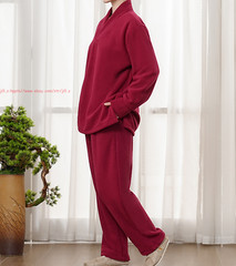 Fall Winter Unisex Meditation Monk Thicken uniform Warm Lay Zen flannel Outfits