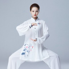 Women Tai Chi Clothes Wushu Clothing Martial Art Uniform Kung Fu Dress Long