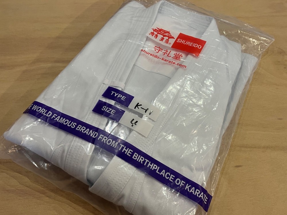 Shureido K-11 Size 4 Karate Gi Uniform set Made in Japan Okinawa karate brand