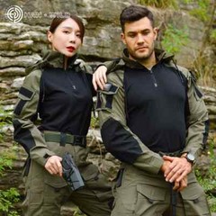 Tactical Camouflage Suit Combat Shirt Cargo Pants for Airsoft Paintball Hunting