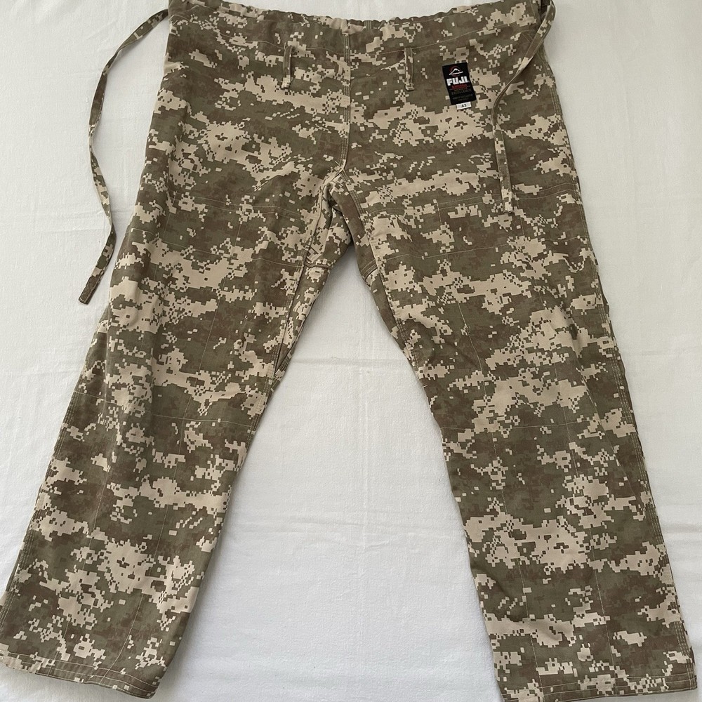 Fuji Gi Men A3 Belt Jiu Jitsu Pant 28 “ Inseam Camo Print MMA Martial Art Vale