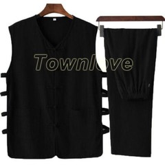 Chinese Kung Fu Tai Chi Vest Sleeveless Garment Martial Arts Wingchun Uniform