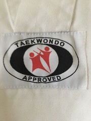 taekwondo uniform Shirt Youth Med Size 2 Macho Martial Arts Gently Used Clean