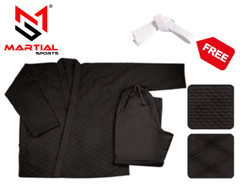 Martial Sports Single Weave Judo Uniform – Black – Free Belt – Free Shipping