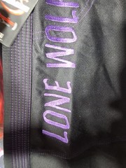 Summo Lone Wolf Premium JIU-JITSU GI A2 Black Purple Embroidery Top & Pants New