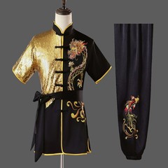 Quality Silk Chinese Kung Fu Taichi Suit Martial Arts Uniform Dragon Embroidery