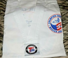 NEW! CHAMPION Taekwondo martial arts uniform size 1/150 white with belt