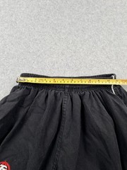 Martial Arts Training Pants Unisex Small Black White Elastic Drawstring Side